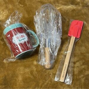 Stonewall Kitchen Red Mug and Utensil Set